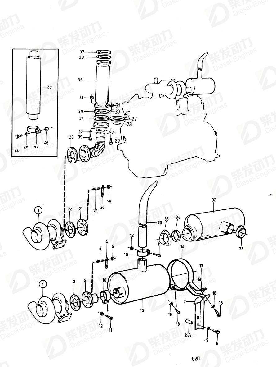 VOLVO Silencer 848104 Drawing